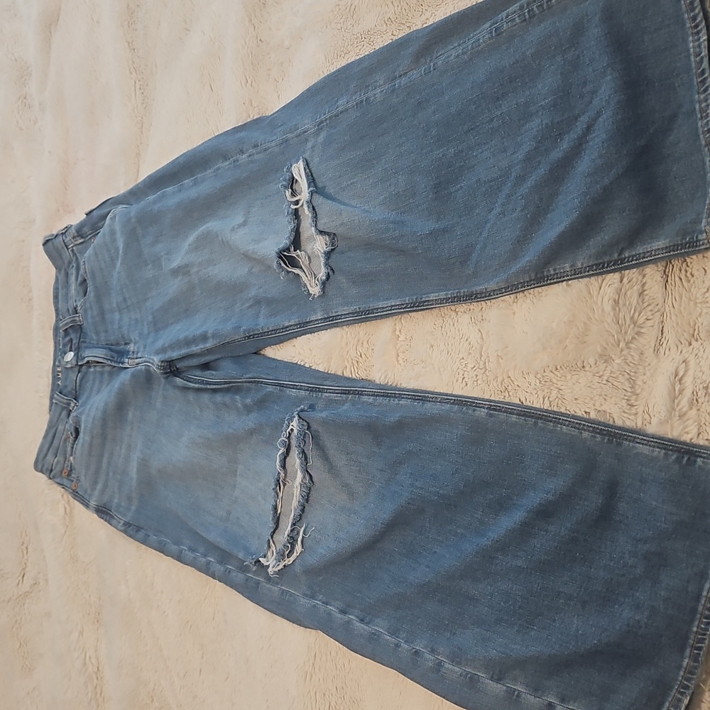 American Eagle Outfitters Curvy Super High Rise Baggy Wide Leg Jeans